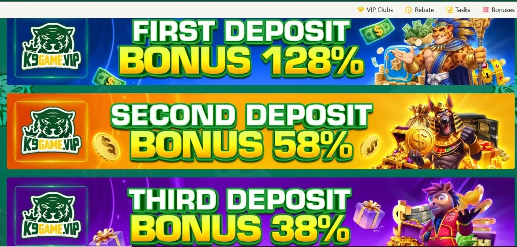 K9Game special bonuses